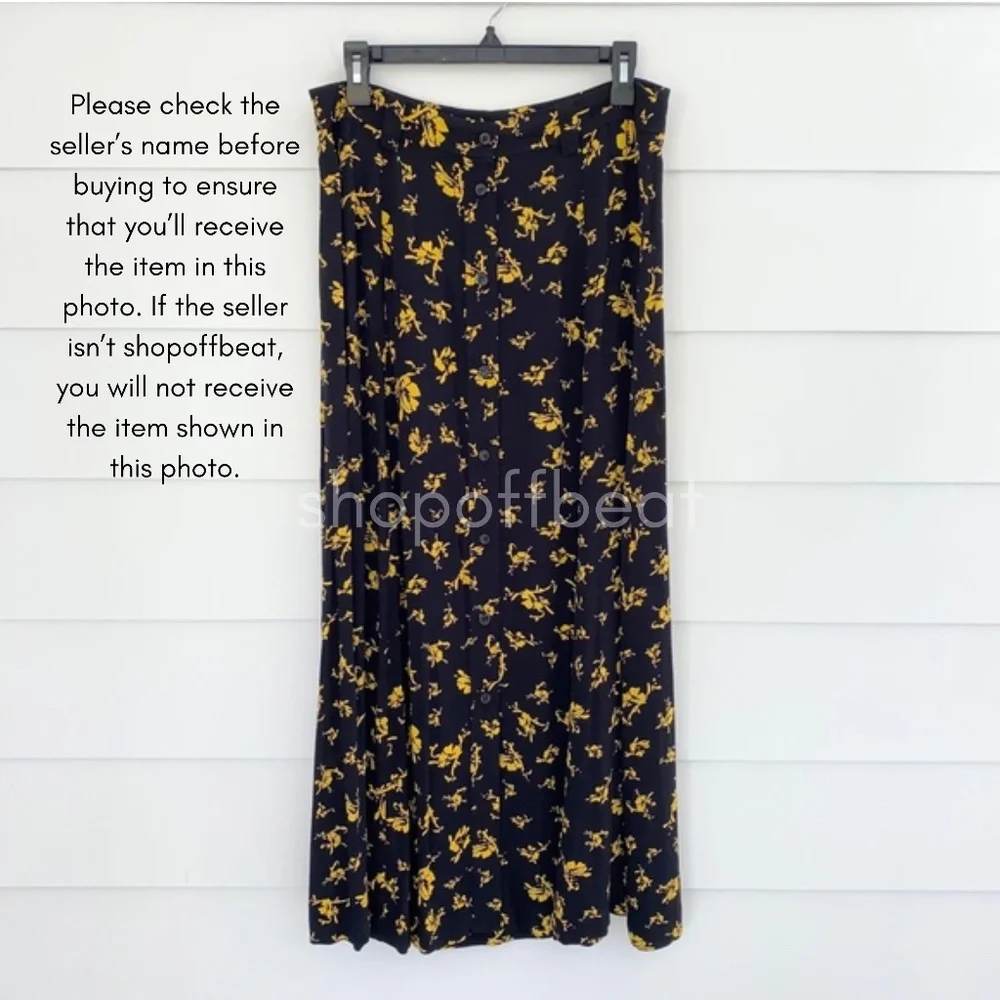 NEW Ganni Printed Crepe Skirt Black 42